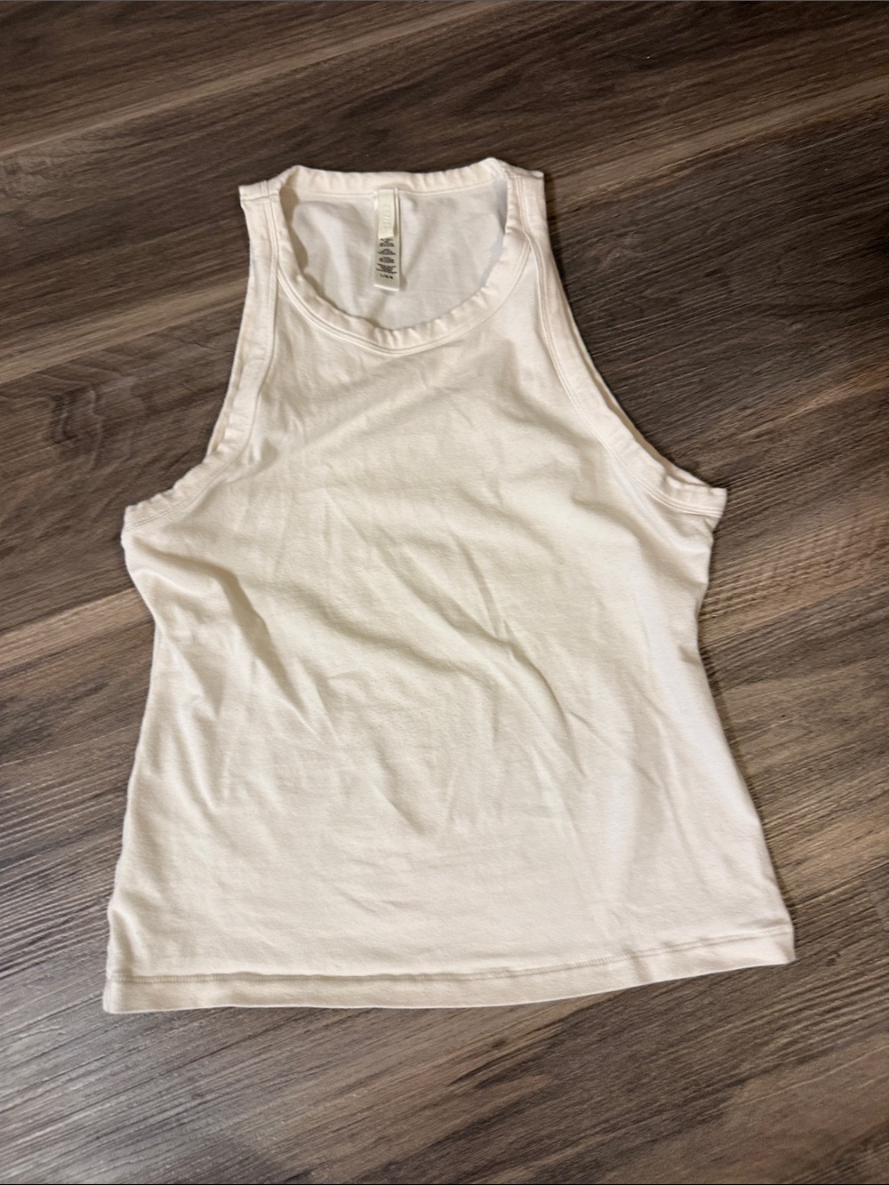 SKIMS Ivory Ribbed Scoop Neck Tank